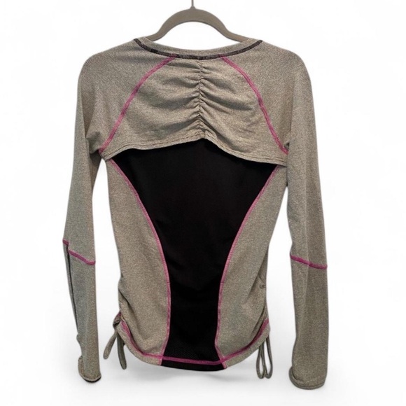 LUCY TECH DASHING STRIPED ATHLETIC PULLOVER LONG SLEEVE FITNESS TOP SIZE SMALL - Picture 2 of 4